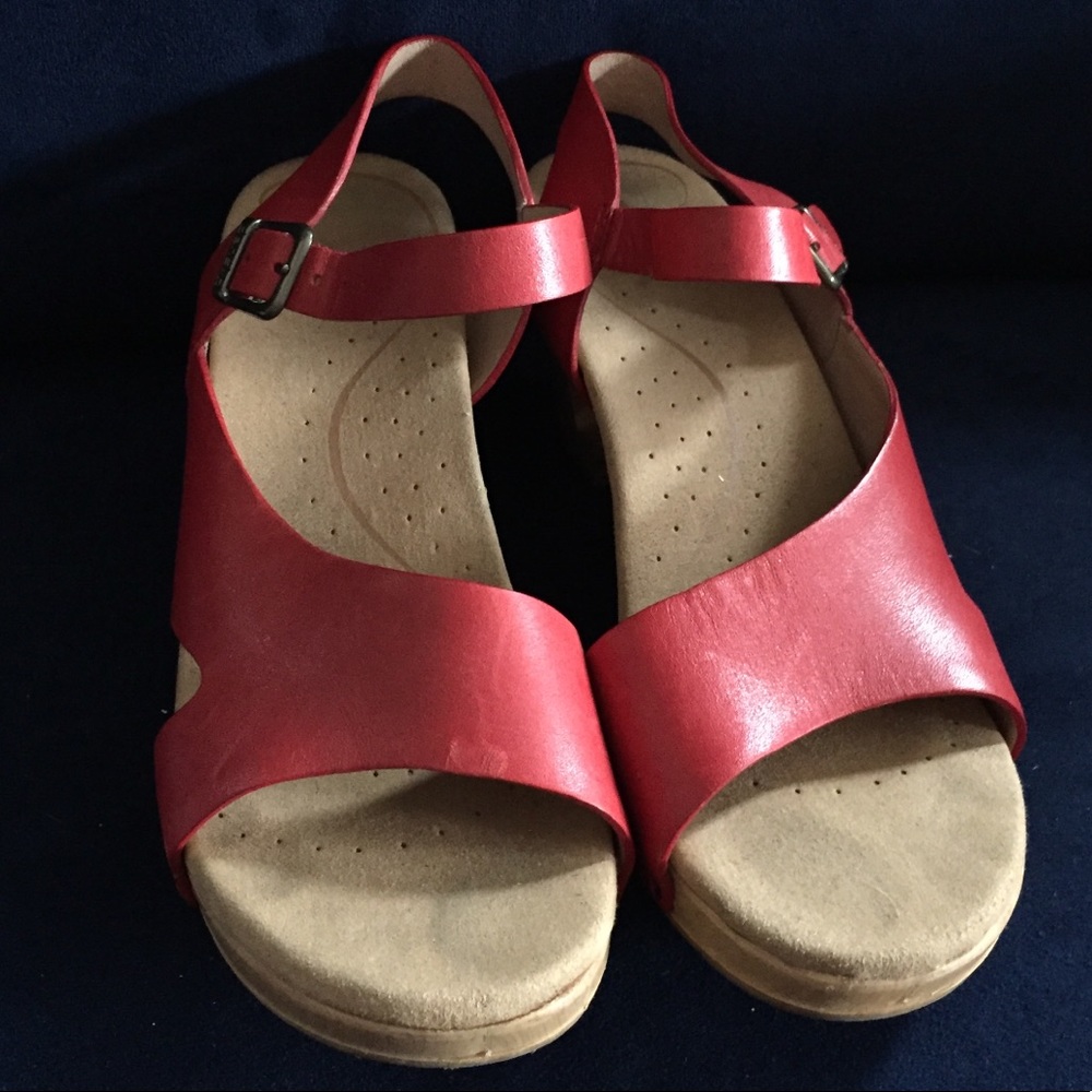 Dansko Tasha sandals in red